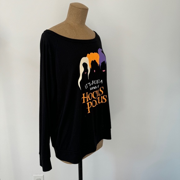 For G and PL Black Hocus Pocus Halloween Witches Long Sleeve Scoop Neck Top XL - Picture 3 of 7